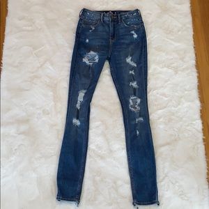 Hollister jeans skinny high rise size 0